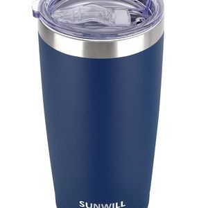 SUNWILL 20oz Tumbler with Lid (Navy Blue &Wine Red pack), Stainless Steel (2PK)